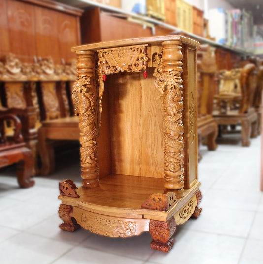 Bàn thờ Thần tài chạm rồng