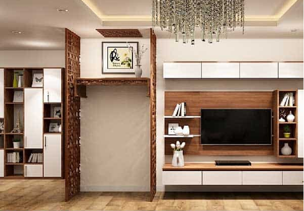 Mẫu bàn thờ nhà chung cư phòng khách