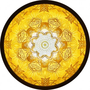 Tranh Trúc Chỉ Tròn Mandala Thờ Phật Cao Cấp