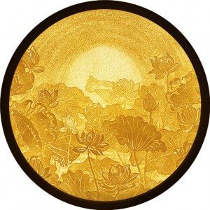 Tranh trúc chỉ hình tròn